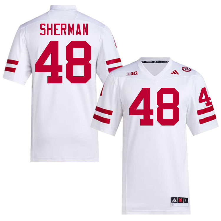 MJ Sherman Nebraska Jersey,Nebraska Cornhuskers Football Uniforms,Jersey-White